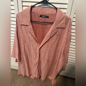 Pink Textured Men’s Top